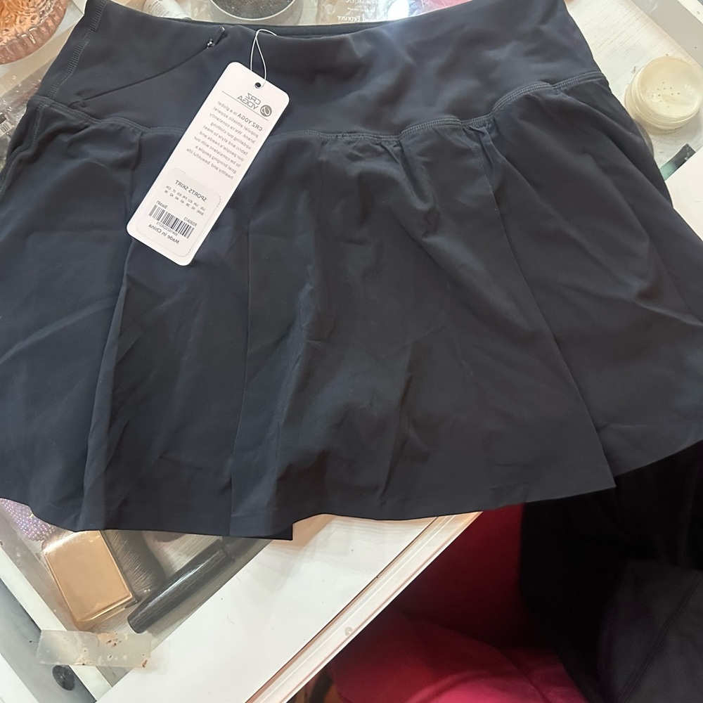 CRZ YOGA Black Sports Skirt